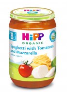 HiPP ekologiška  tyrelė spageti su pomidorais ir mocarela, 8M+, 220g, 6400