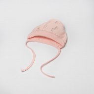 VILAURITA kepurė kūdikiui išvirkščiomis siūlėmis SWEET MOONS, rožinė, 38cm, art 39