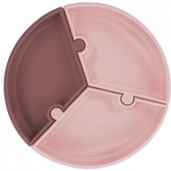 MINIKOIOI neslystanti lėkštė su skyreliais PUZZLE, 6m+, Pinky Pink/Velvet Rose, 101050052