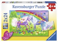 RAVENSBURGER dėlionė Rainbow Horses, 2x24d., 9193