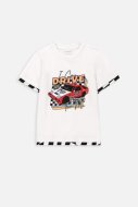 COCCODRILLO marškinėliai trumpomis rankovėmis RACER 90' KIDS, balti, WC4143202RAK-001-