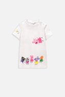 COCCODRILLO marškinėliai trumpomis rankovėmis LICENCE GIRL DISNEY, balti, WC4143204LGD-001-0