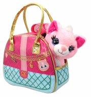 CUTEKINS pliušinis žaislas Rožinė katytė su nešiojimo krepšiu, 35059
