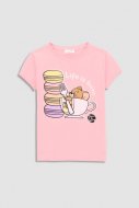COCCODRILLO marškinėliai trumpomis rankovėmis LICENCE GIRL, rožiniai, WC3143203LIG-007
