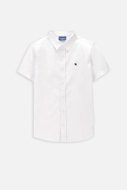 COCCODRILLO marškiniai ilgomis rankovėmis ELEGANT JUNIOR BOY, balti, WC4136202EJB-001-