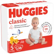 HUGGIES sauskelnės CLASSIC 5, 11-25kg, 38 vnt., 2595131
