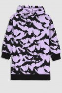 MOKIDA suknelė ilgomis rankovėmis su gobtuvu MONOCHROMATIC GIRL, violetinė, WM3129101MOG-016