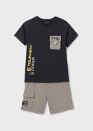 MAYORAL marškinėliai trumpomis rankovėmis ir šortai 7F, blackboard, 6672-87