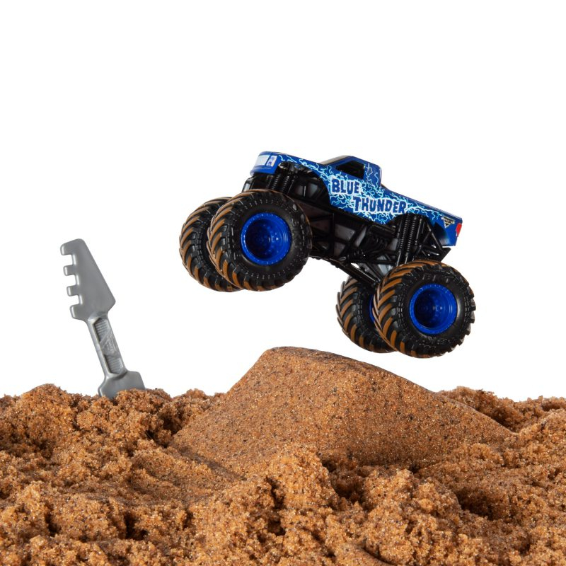 MONSTER JAM kinetinio smėlio rinkinys su visureigiu Kinetic Dirt 