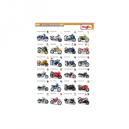 MAISTO DIE CAST motociklas 1:18 (9 rūš.), 31300 31300