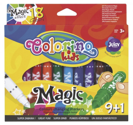 COLORINO KIDS flomasteriai keičiantys spalvas, 9+1 spalvos, 34630PTR 34630PTR