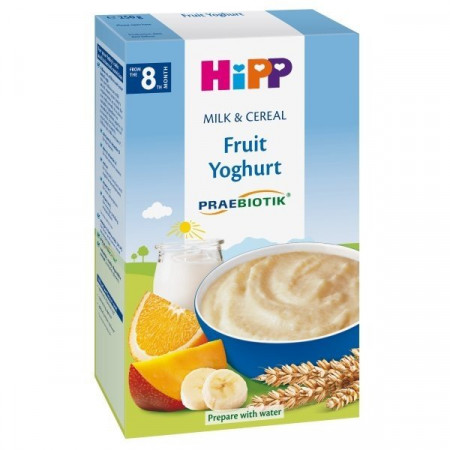 HiPP ekologiška pieniška košė su vaisiais ir jogurtu 250g 8m+ 3311 3311