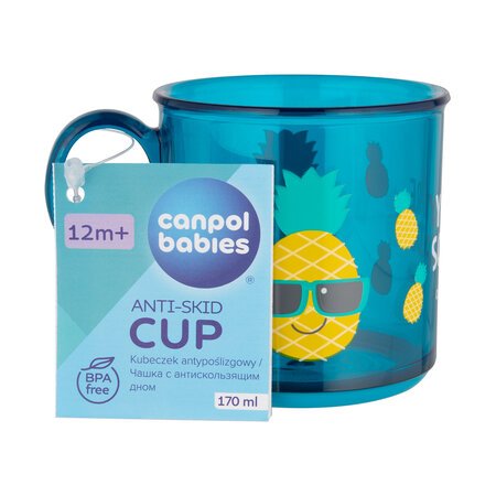 CANPOL BABIES puodelis su rankena, 12 mėn+, 170 ml, 2/100 2/100