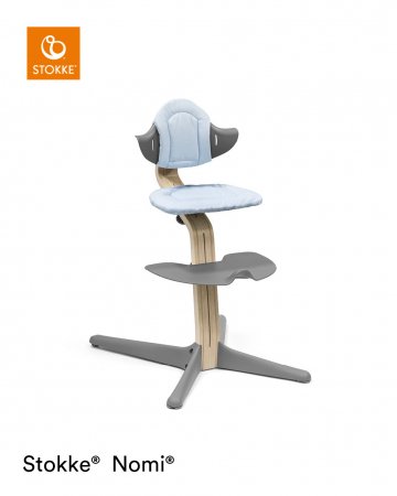 STOKKE paminkštinimas maitinimo kėdutei NOMI®, grey/ grey blue, 625702 625702