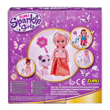 SPARKLE GIRLZ rinkinys lėlė su gyvūnėliu Ballerina Princess D, 100322 100322