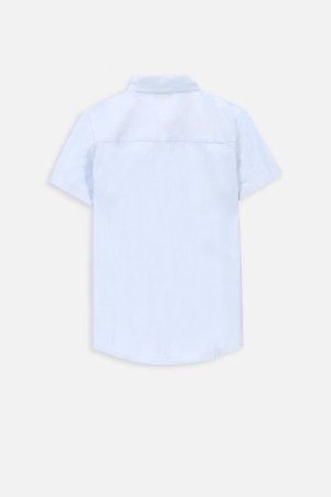COCCODRILLO marškiniai ilgomis rankovėmis ELEGANT JUNIOR BOY, mėlyni, WC4136202EJB-014- 