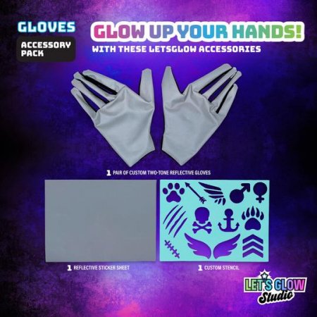 LET'S GLOW aksesuarų rinkinys Studio Gloves, LG3361G LG3361G
