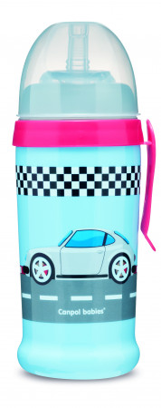 CANPOL BABIES sportinis neišsipilantis puodelis RACING CARS, tamsiai mėlynas, 56/516_blud 56/516_blud