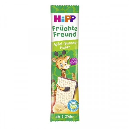 HiPP ekologiškas bananų, obuolių sulčių ir avižų batonėlis 12m+ 23g 31361 31361