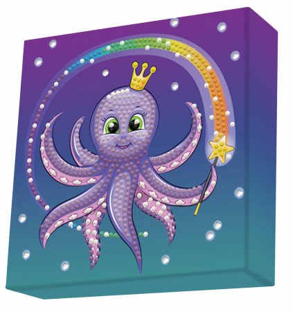 DOTZ BOX kūrybinis rinkinys piešimas deimantais magical octopus 15x15cm, 11NDBX063 11NDBX063