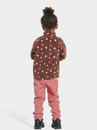 DIDRIKSONS flisinis susegamas džemperis MONTE 7, rudas/rožinis, 140 cm, 504404-493 504404-493-110