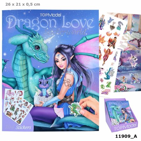 TOPMODEL Dragon love lipdukų knyga, 11909 11909