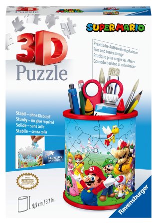 RAVENSBURGER 3D dėlionė-pieštukinė Super Mario, 54d., 11255 11255