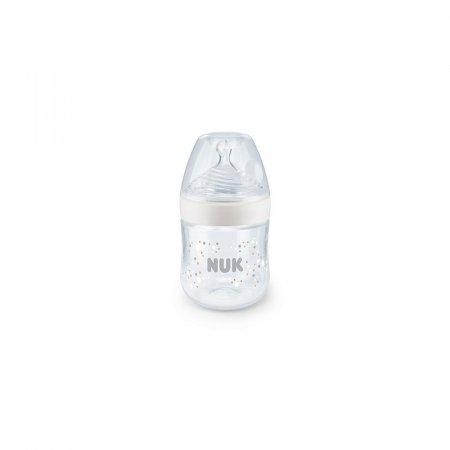 NUK polipropileninis buteliukas kūdikiams su temperatūros indikatoriumi ir silikoniniu žinduku, 150 ml., S dydis, SP23 SP23