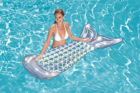 BESTWAY pripučiamas čiužinys Iridescent Mermaid Tail, 1.93m x 1.01m, 43413 43413