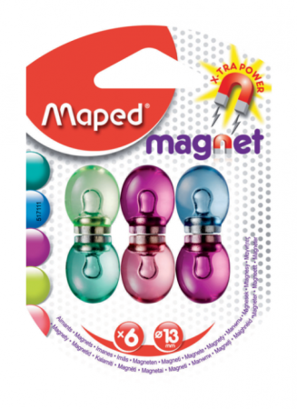 MAPED spalvoti magnetai 6vnt, 225171110000 225171110000