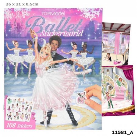 TOPMODEL Ballet lipdukų knyga, 11581 11581
