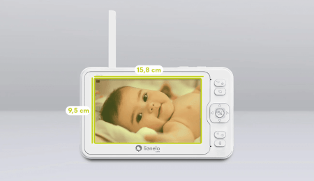 LIONELO mobili auklė su kamera, Babyline, LOC-BABYLINE 8.3 WHITE 