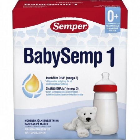 SEMPER BABYSEMP1 pradinis pieno mišinys 0m+,800g 7310100330192