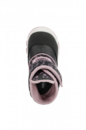 GEOX žieminiai batai, juodi/rožiniai, 22 d., B263WG-050MN-C9231 B263WG-050MN-C9231-2