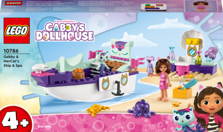 10786 LEGO® Gabby's Dollhouse Gabės ir katytės undinėlės laivas bei vandens pramogos 10786