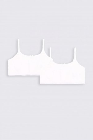 COCCODRILLO sportinė liemenėlė BASIC UNDERWEAR, balta, 140/146 cm, 2 vnt., ZC2407501BAU-001 ZC2407501BAU-001-164
