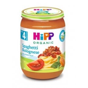 HiPP Ekologiška tyrelė spagečiai su bolonijos padažu, 4M+, 190g, 6230 6230