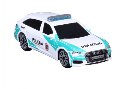 BBURAGO 1:43 automodelis Audi A6 Avant Lietuvos policija, su šviesom ir garsu, 18-31053 18-31053