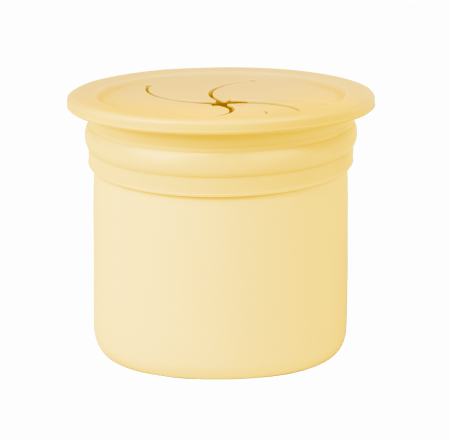 MINIKOIOI puodelis SIP+SNACK 2in1, 6m+, Mellow Yellow/Powder Grey, 101260006 101260006