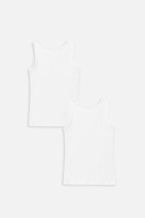 COCCODRILLO apatiniai marškinėliai be rankovių BASIC UNDERWEAR, balti, WC4407207BAU-001-, 2vnt. 