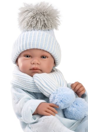 LLORENS kūdikis Tino su antklode 43 cm, 84337 