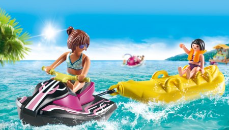 PLAYMOBIL FAMILY FUN Starter Pack Vandens motociklai su bananų valtimi, 70906 70906