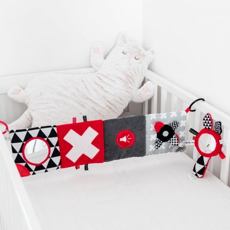 Canpol babies Minkštas kontrastinis žaislas su garsu ir veidrodžiu SENSORY TOYS 68/080 68/080