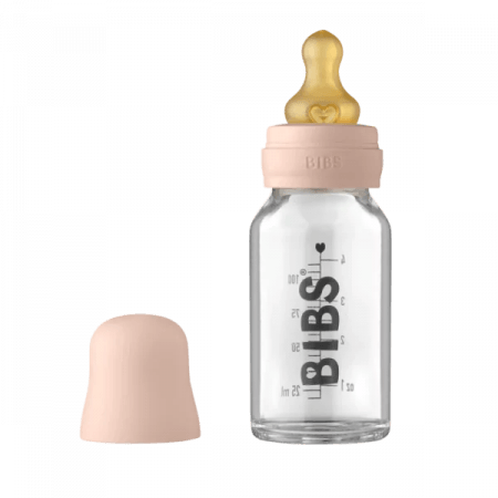 BIBS stiklinis buteliukas, 110 ml, Blush 5713795235865