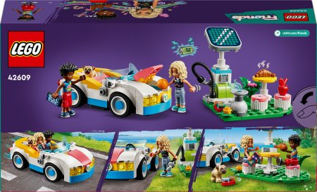 42609 LEGO® Friends Elektrinis Automobilis Ir Įkrovimo Stotelė 