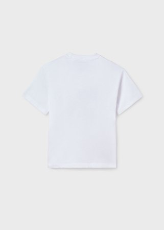 MAYORAL marškinėliai trumpomis rankovėmis 7F, balti, 6044-84 