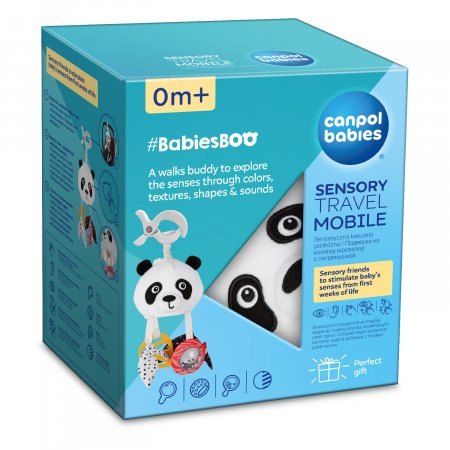 CANPOL BABIES sensorinis kelioninis pakabinamas mobilus žaislas, le BabiesBoo, 68/091 68/091