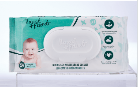 RASCAL + FRIENDS kūdikių servetėlės Biodegradable, 56 vnt. 93455 93455