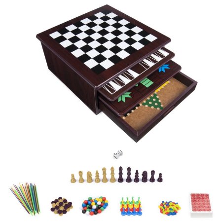 SPINMASTER GAMES stalo žaidimų rinkinys 12in1 Game House, 6065368 
