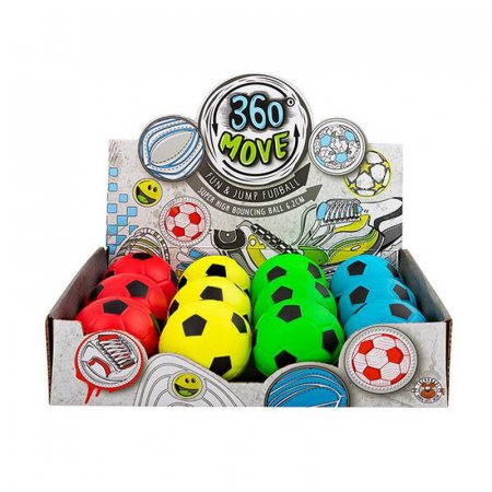 360° MOVE Fun & Jump futbolo kamuoliukas 62mm asst., 952790 952790